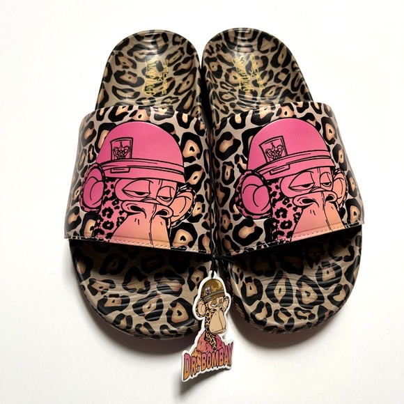 NWOB Skechers x Snoop Dogg Dr. Bombay Leopard Slide Sandals Men’s 10 Animal - Picture 2 of 8